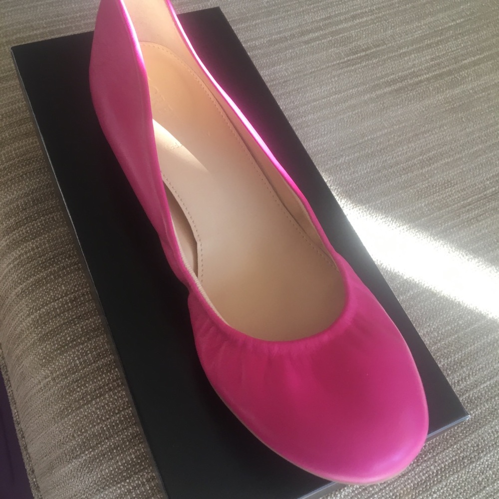 J Crew Cece Leather Ballet Flats